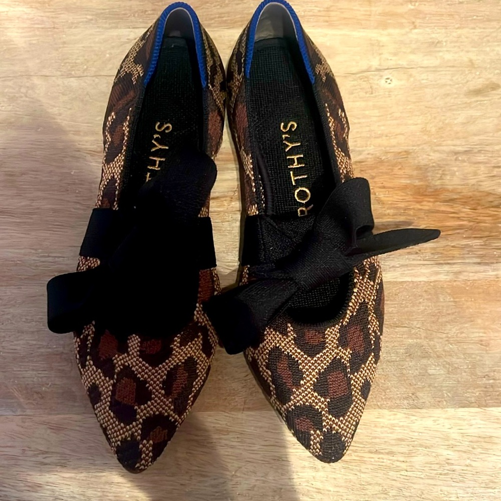 Rothy’s Animal Leopard print The Mary Jane Shoes size 6